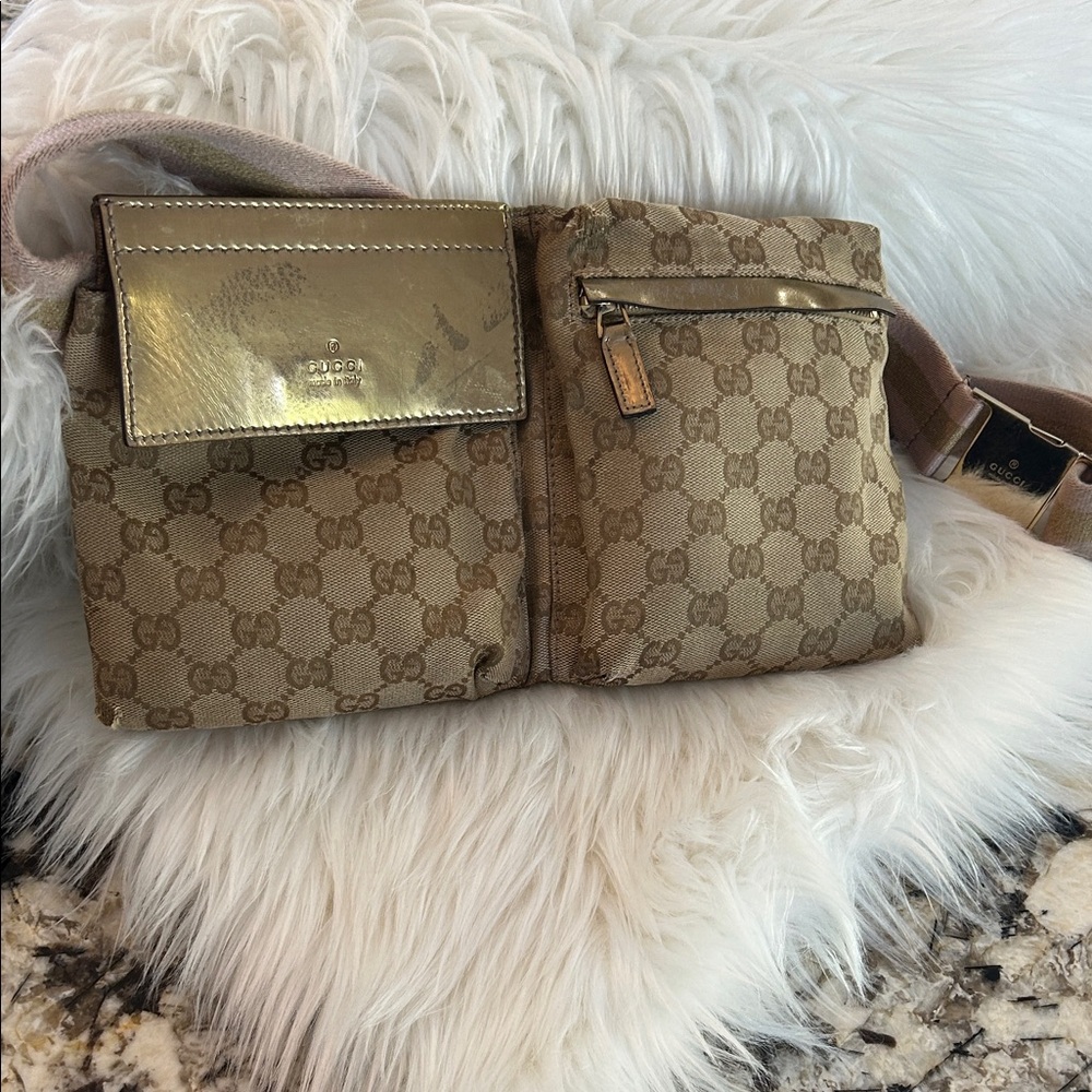 Gucci Tan Monogram Crossbody Bag
